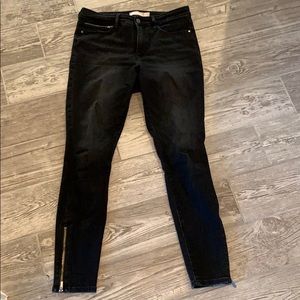 Athleta Sculptek Black Denim with side leg zip